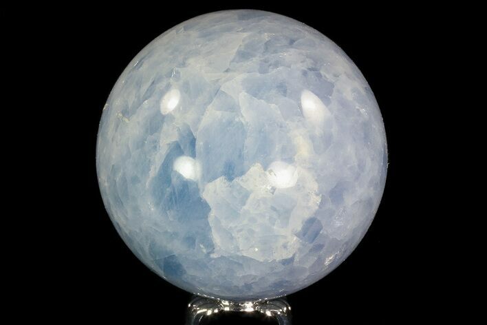 Polished Blue Calcite Sphere - Madagascar #74459